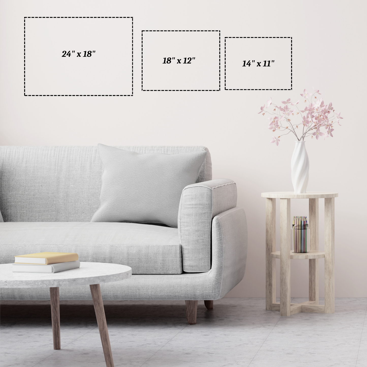 Unframed Black & White Paint-Style Print