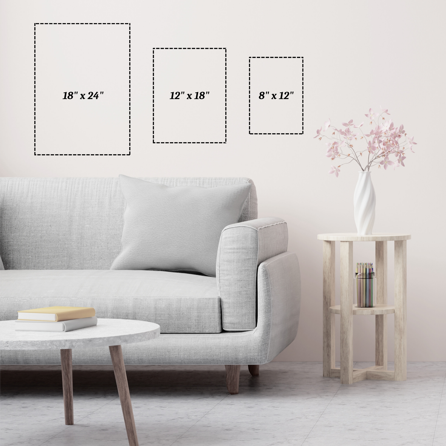 Unframed Oil paint-Style Print- Ivory