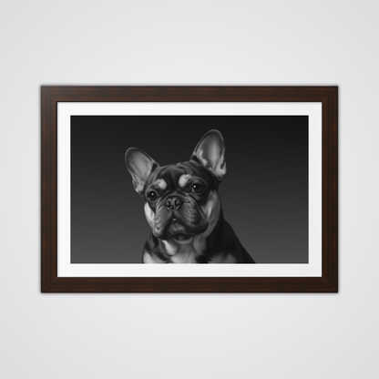 Framed Black & White Paint-Style