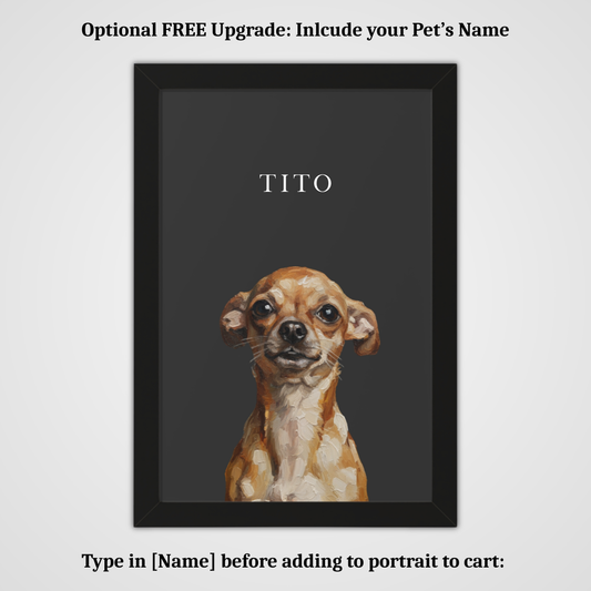 Framed Modern Portrait - Graphite Grey