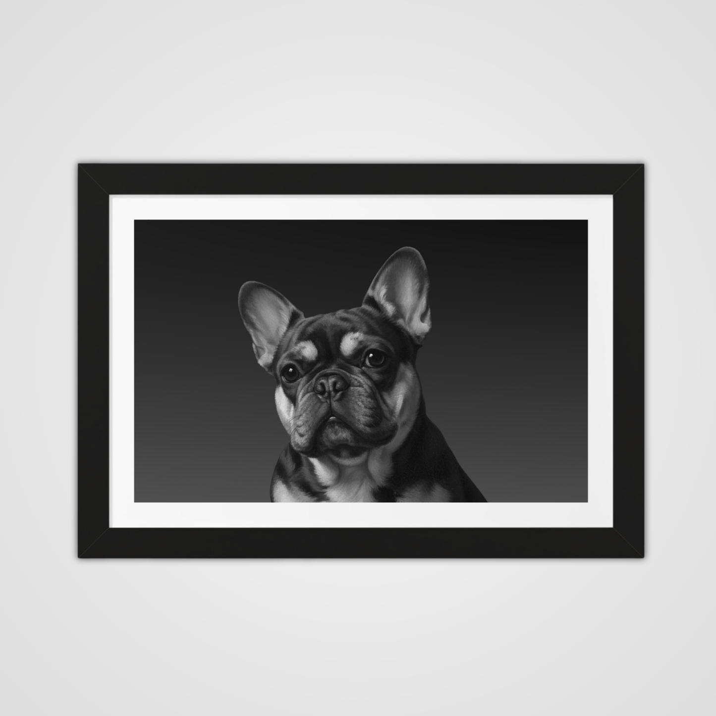 Framed Black & White Paint-Style