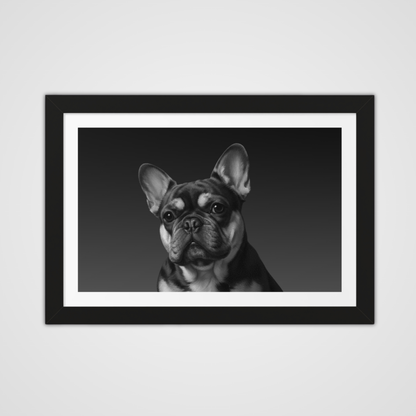 Framed Black & White Paint-Style