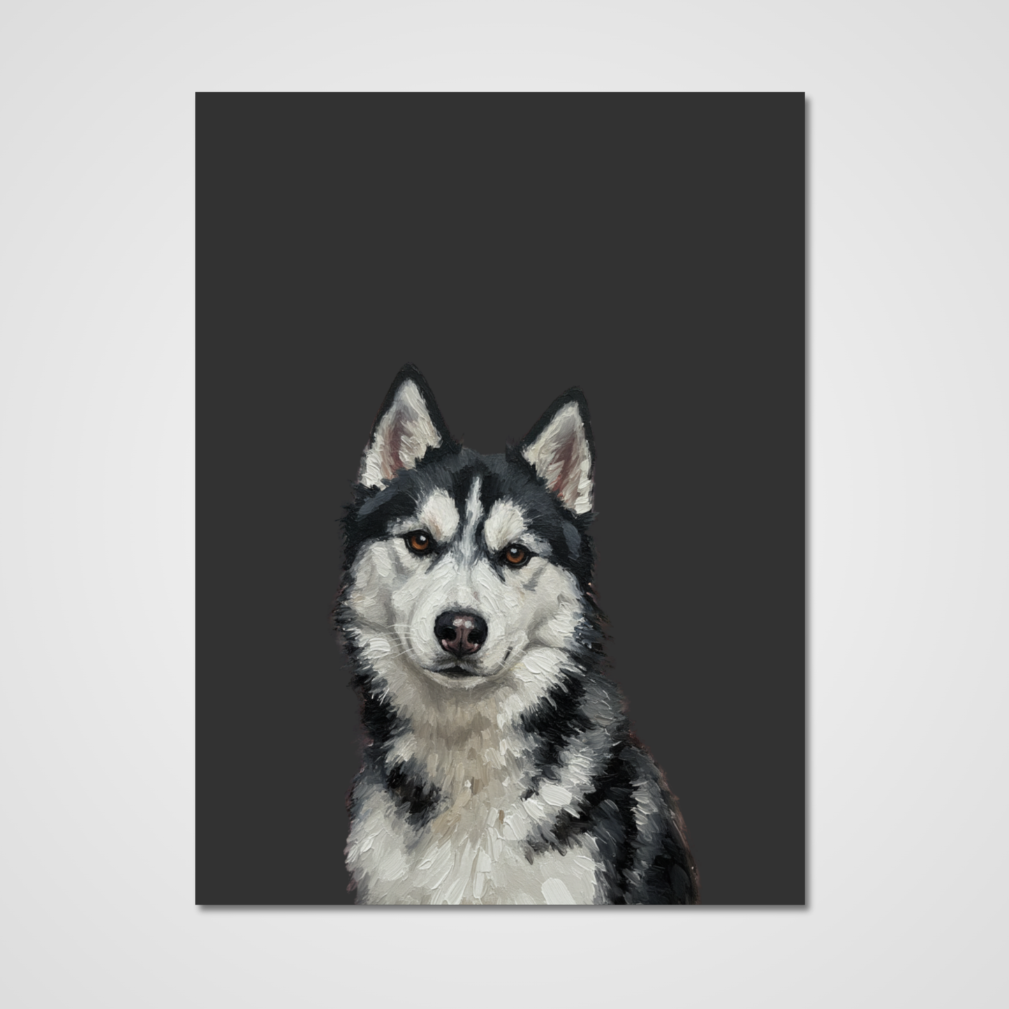 Unframed Oil paint-Style Print- Graphite Grey