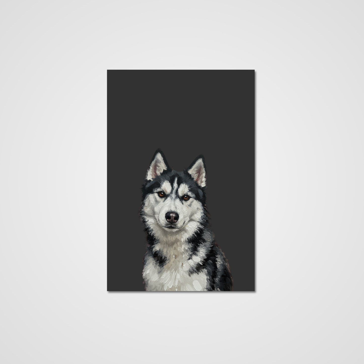 Unframed Oil paint-Style Print- Graphite Grey