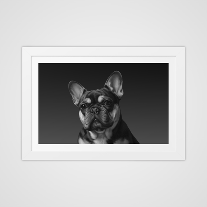 Framed Black & White Paint-Style