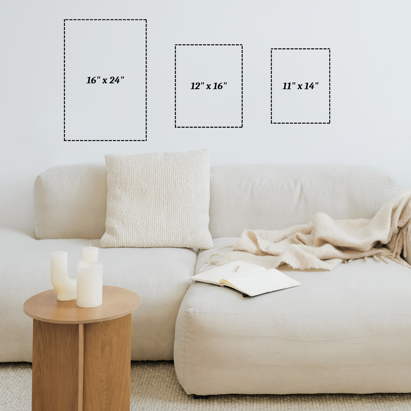 Framed Oil paint-Style Print- Graphite Grey